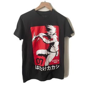 Naruto Shippuden Collection Shirt Mens Medium‎ Black Kakashi SS T-Shirt